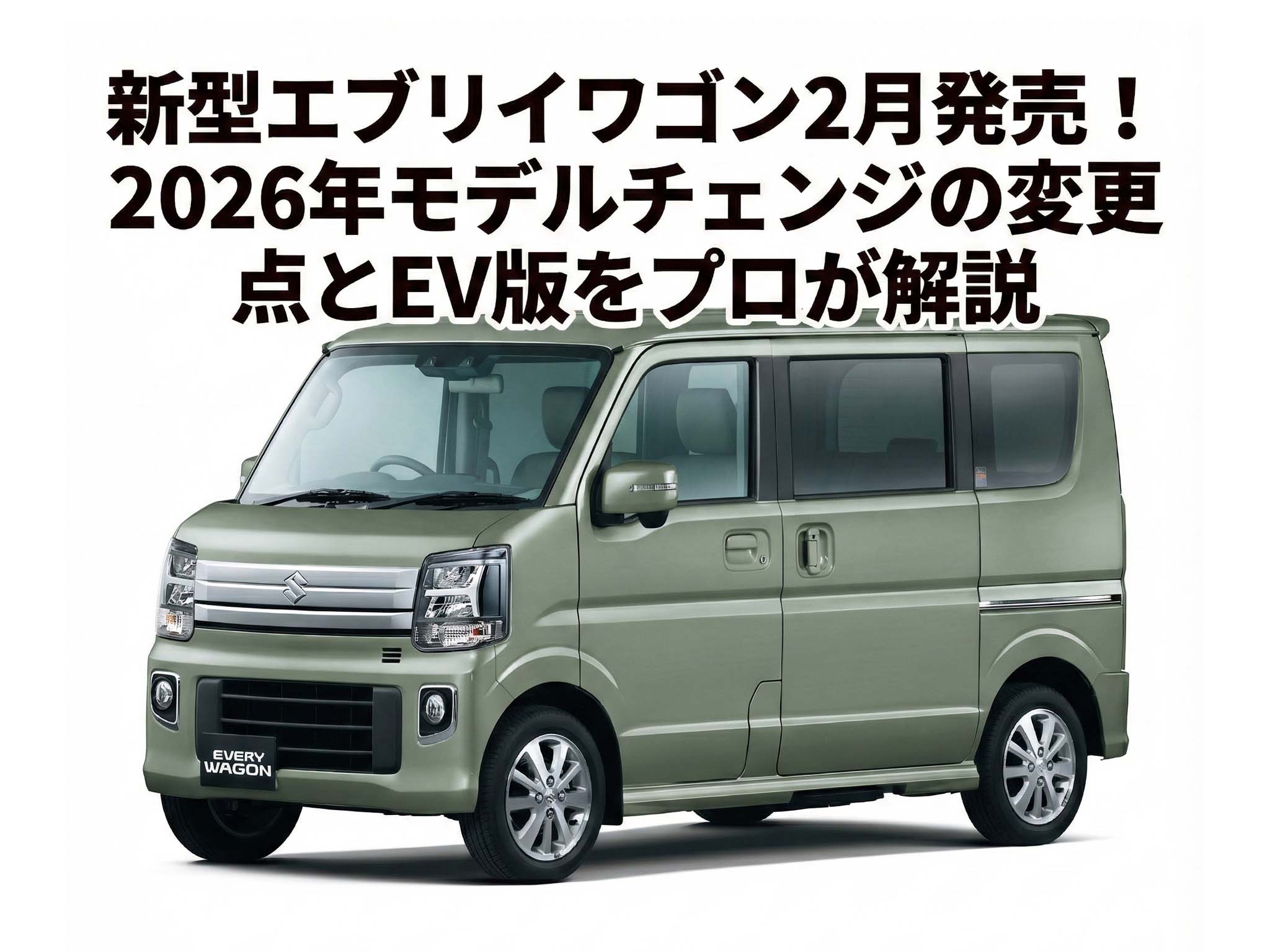 新型エブリイワゴン登場？！2026年モデルチェンジの変更点とEV版をプロが解説